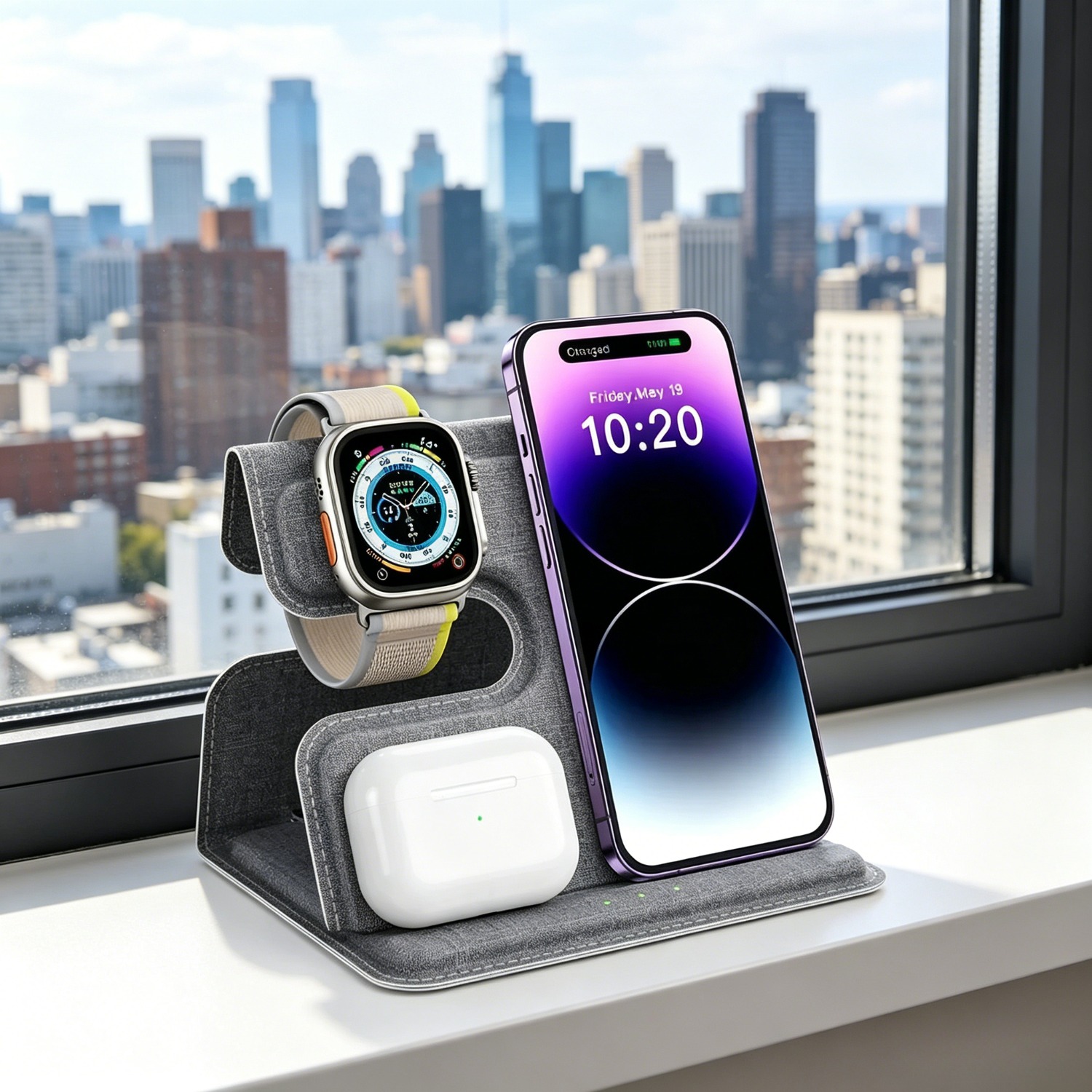 Wireless Charger Watch - Desktop 3 in 1 Wireless Charger