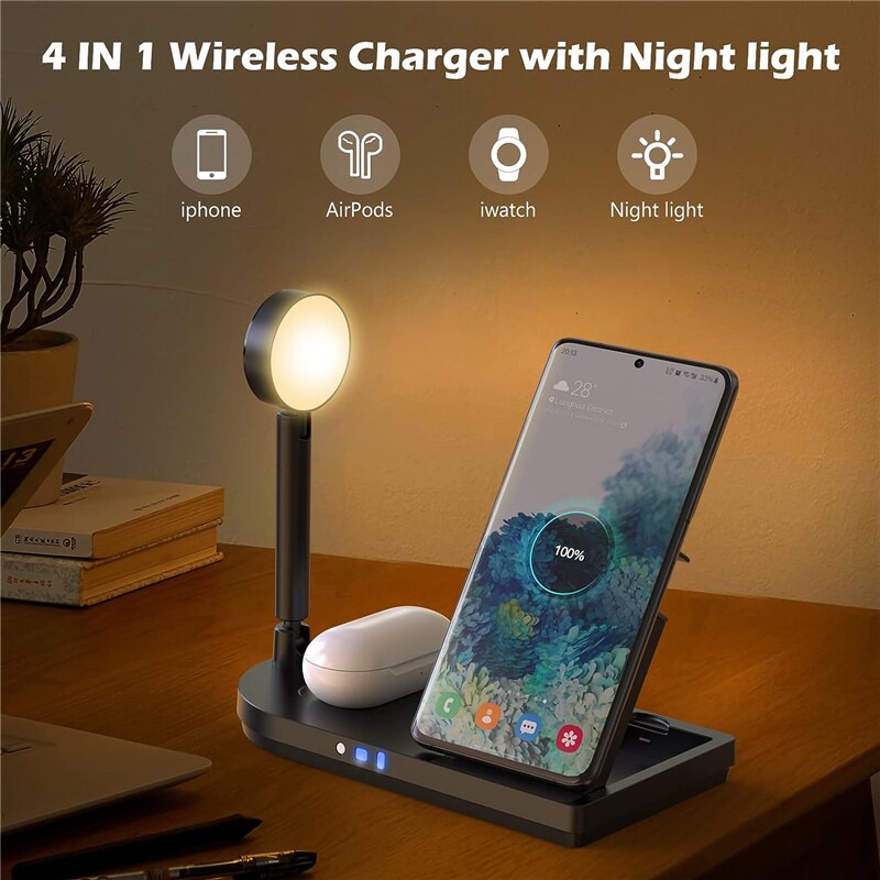 Foldable 3-in-1 Wireless Charg - Wireless Charger Watch recension och pris
