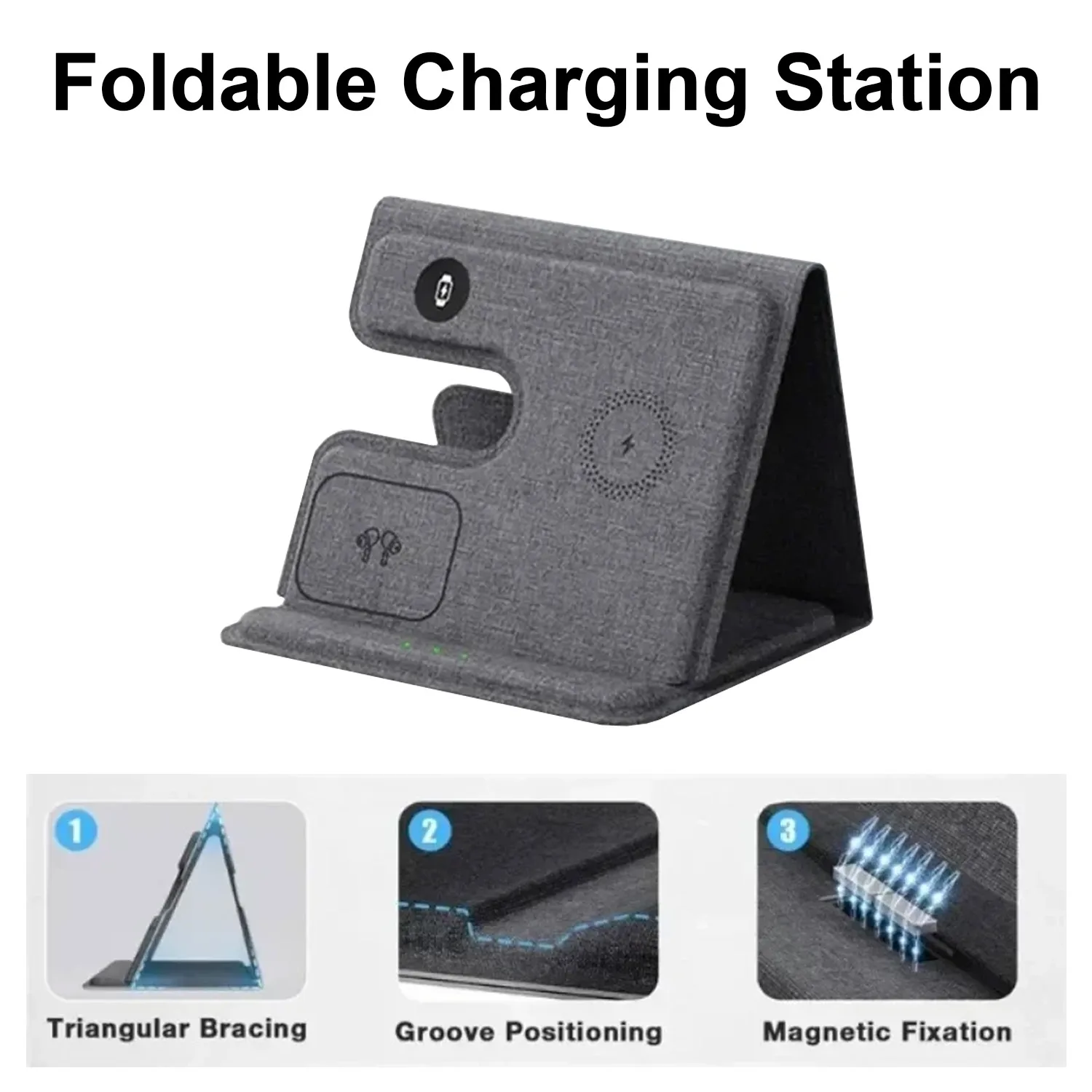 Desktop 3 in 1 Wireless Charge - Wireless Charger Watch recension och pris