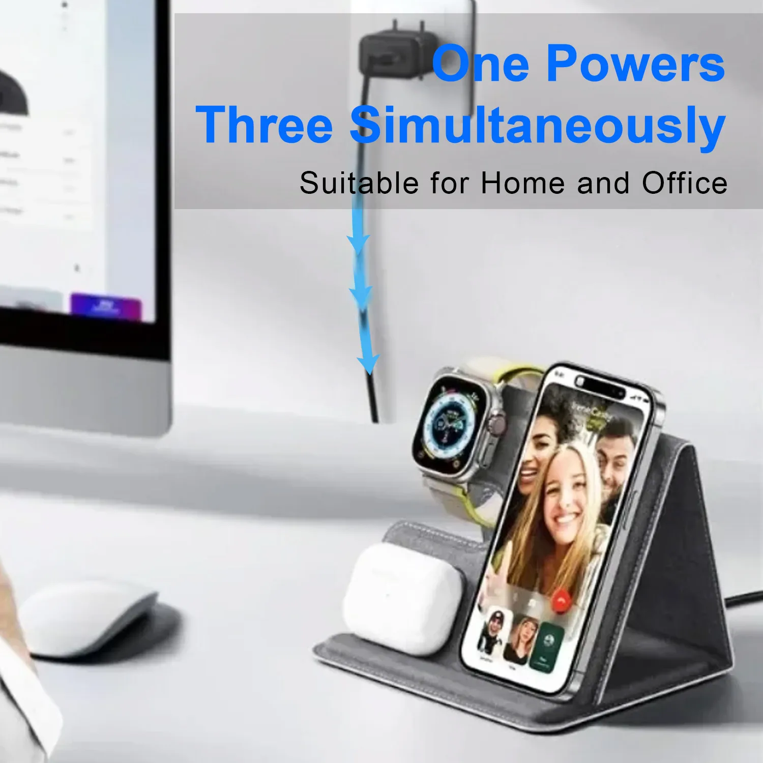 Desktop 3 in 1 Wireless Charge - Wireless Charger Watch recension och pris