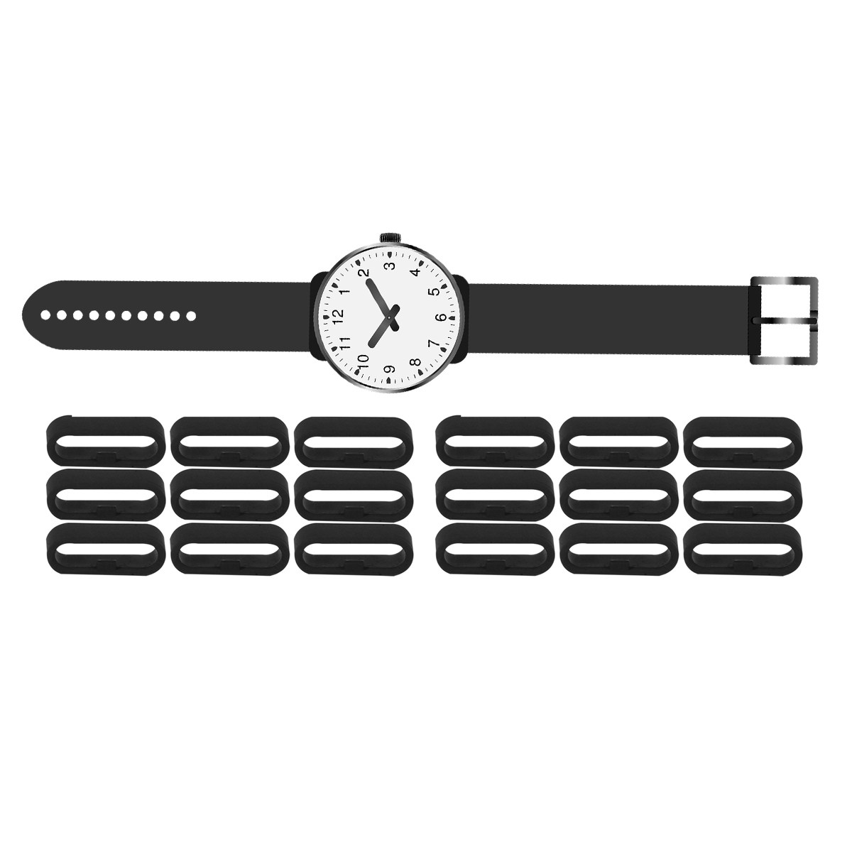 Watch Strap Keeper Rings 20 Pa - Silicone Band Replacement recension och pris
